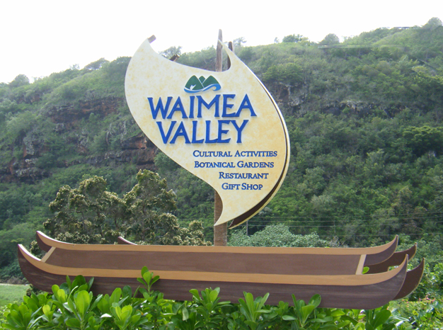 Waimea Valley, Oahu North Shore — lush botanical garden with waterfall trail and cultural sites