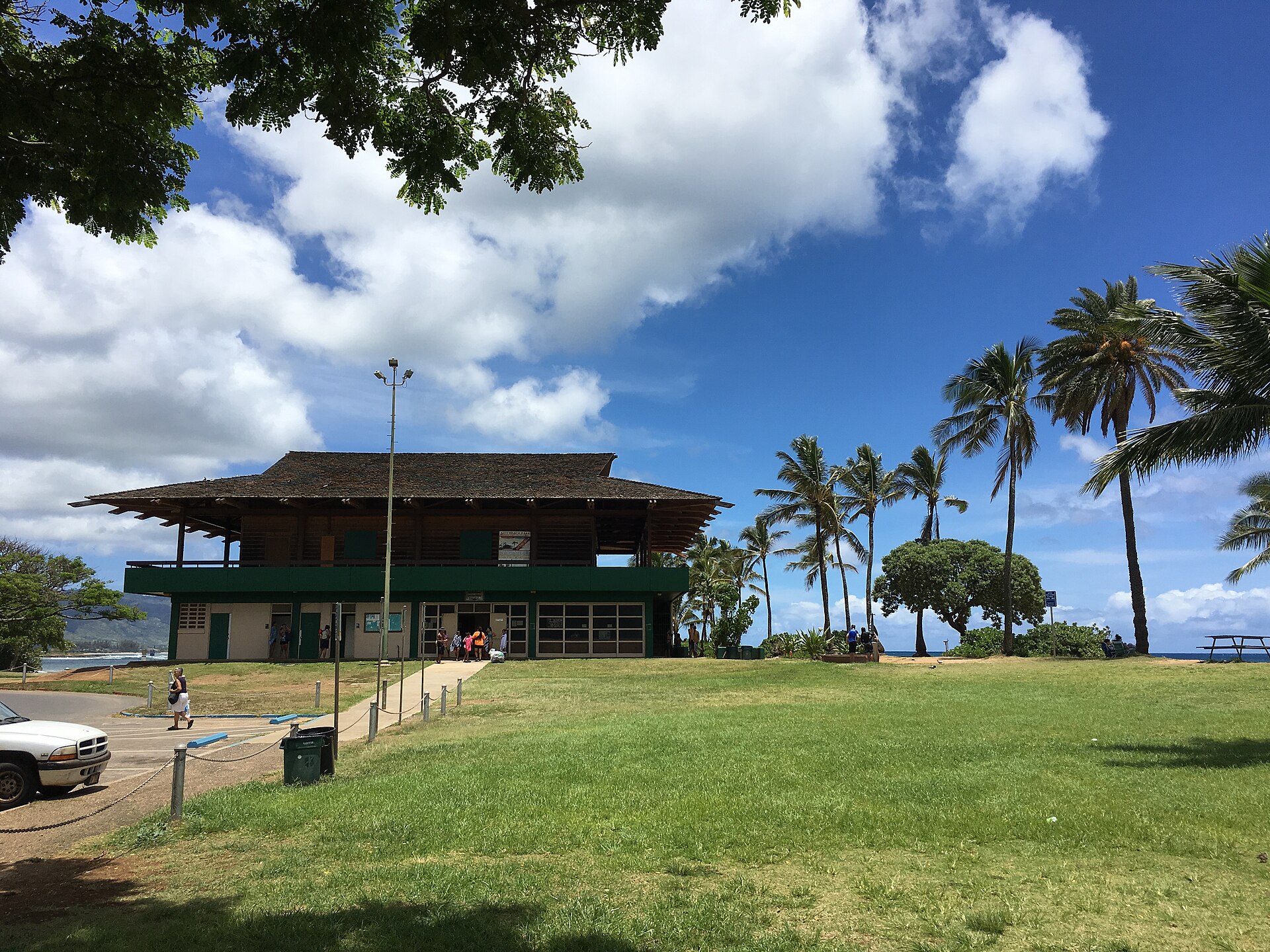 Haleiwa Beach Park, Oahu — North Shore shoreline with palm trees and turquoise water