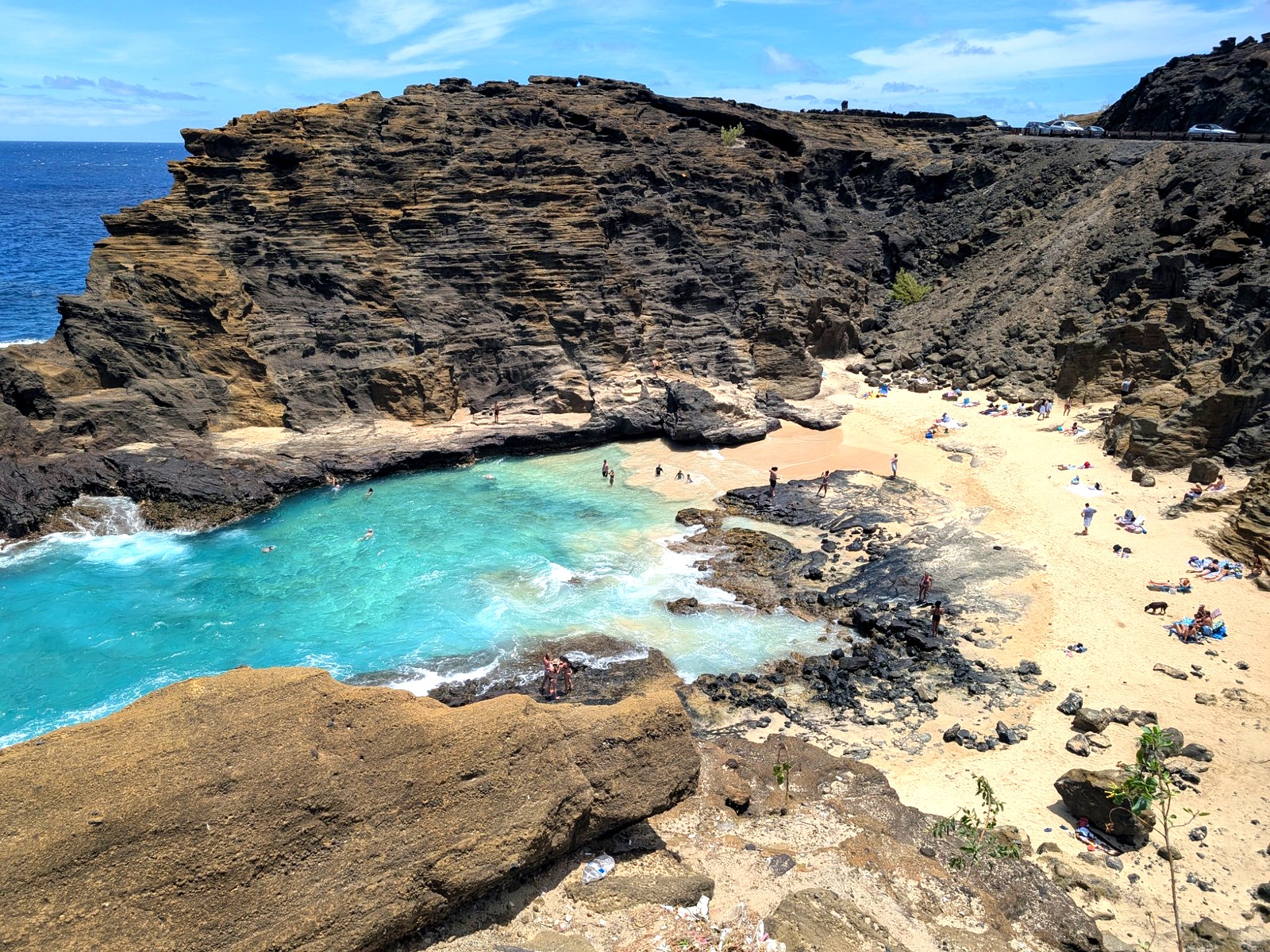Halona Blowhole scenic overlook on Oahu